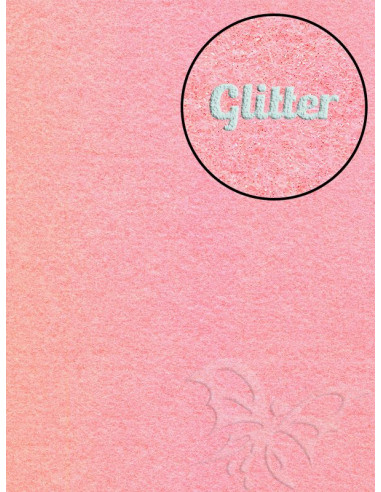 Feltro Glitter Rosa Baby 3mm 50x70cm