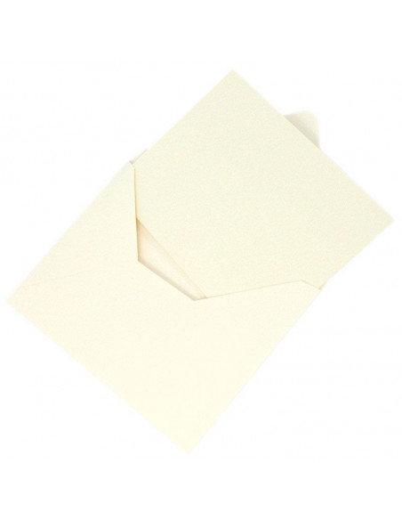 Set 50 Buste TALCO 120gr 16,2x11,4 cm con Biglietto 240gr ripiegato