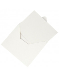 Set 50 Buste BIANCHE 120gr 16,2x11,4 cm con Biglietto 240gr ripiegato 2
