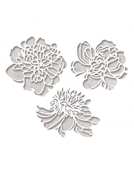 Fustella Sizzix Thinlits Set 3Pz - Cutout Blossoms 664161