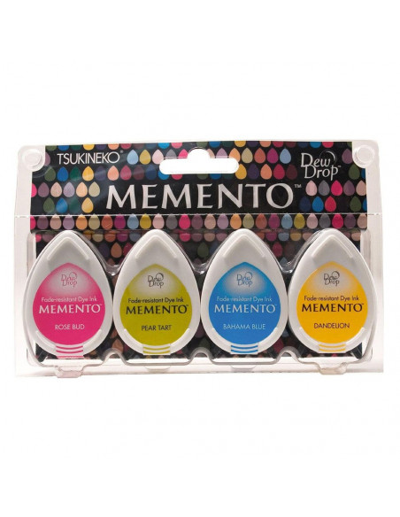 Set 4 Tamponi a goccia Memento per timbri - Beach Party