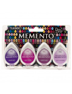 Set 4 Tamponi a goccia Memento per timbri - Juicy Purples