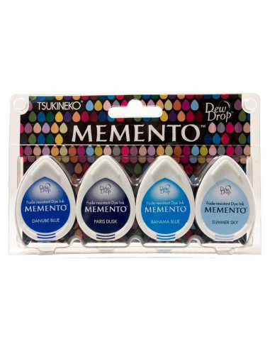 Set 4 Tamponi a goccia Memento per timbri - Ocean