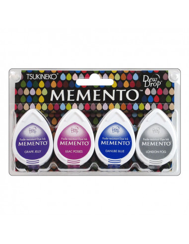 Set 4 Tamponi a goccia Memento per timbri - Rainy Daze