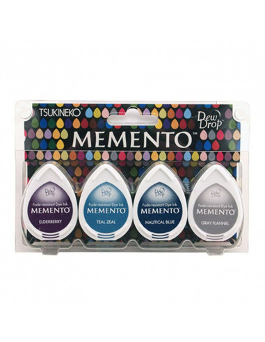 Set 4 Tamponi a goccia Memento per timbri - Dolphin Play