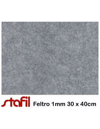 Foglio FELTRO 30x40cm 1mm Grigio Chiaro Melange 25017039