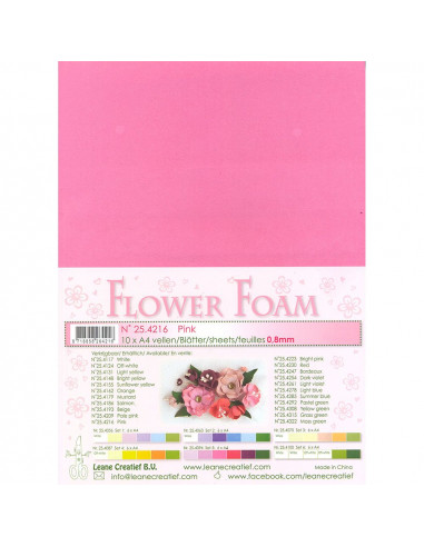 10 fogli A4 Flower Foam Soft 0,8mm Pink