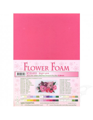 10 fogli A4 Flower Foam Soft 0,8mm Bright Pink