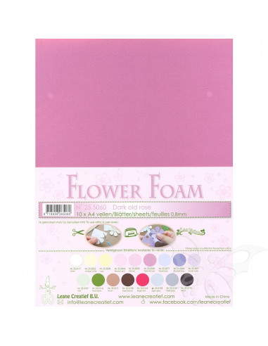 10 fogli A4 Flower Foam Soft 0,8mm Dark Old Rose