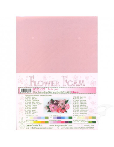 10 fogli A4 Flower Foam Soft 0,8mm Pale Pink