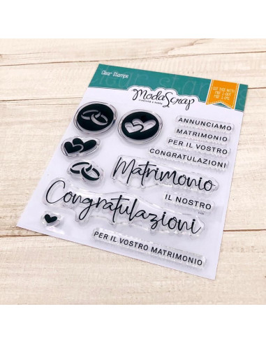 ModaScrap Clear Stamps MSTC 2-017 - MATRIMONIO