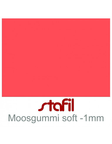 Foglio moosgummi Soft "Rosso" 40x60cm 1mm