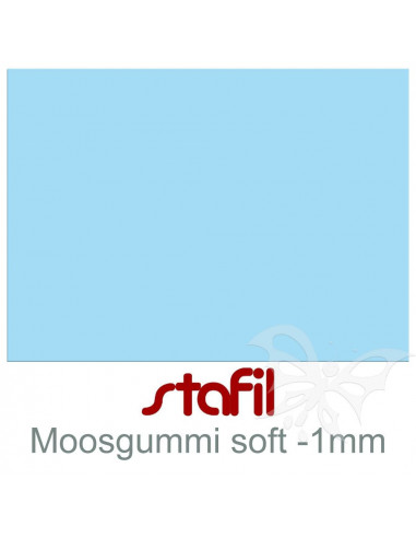 Foglio moosgummi Soft "Azzurro" 40x60cm 1mm