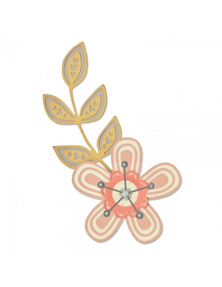Fustella Sizzix Thinlits Set 5Pz - Intricate Garden Flowers 660869