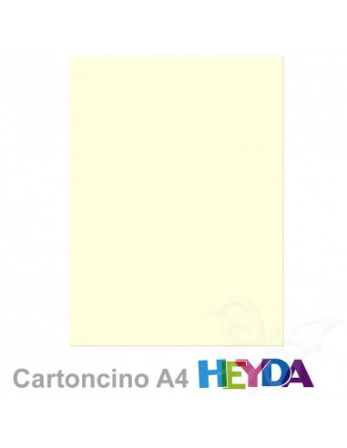 Cartoncino Heyda A4 220gr set 10fg. Avorio