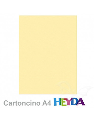 Cartoncino Heyda A4 300gr set 10fg. Vaniglia