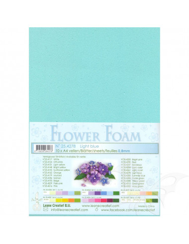 10 fogli A4 Flower Foam Soft 0,8mm Light Blue