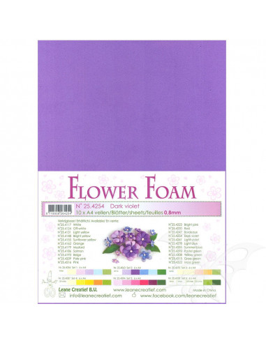 10 fogli A4 Flower Foam Soft 0,8mm Dark Violet