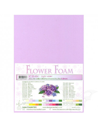 10 fogli A4 Flower Foam Soft 0,8mm Light Violet