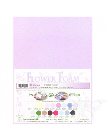 10 fogli A4 Flower Foam Soft 0,8mm Pastel Violet