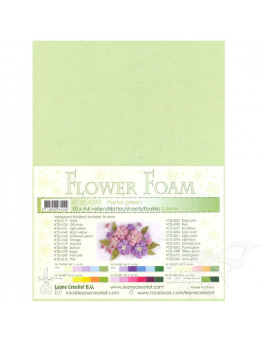 10 fogli A4 Flower Foam Soft 0,8mm Pastel Green