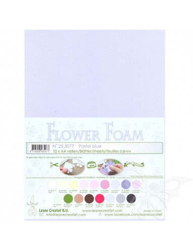 10 fogli A4 Flower Foam Soft 0,8mm Pastel Blue