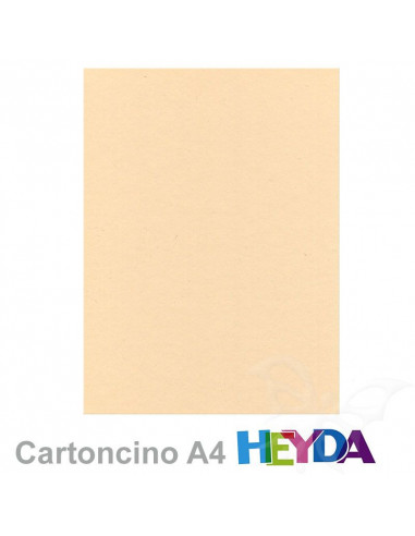 Cartoncino Heyda A4 300gr set 10fg. Camoscio
