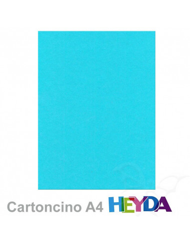Cartoncino Heyda A4 300gr set 10fg. Azzurro cielo