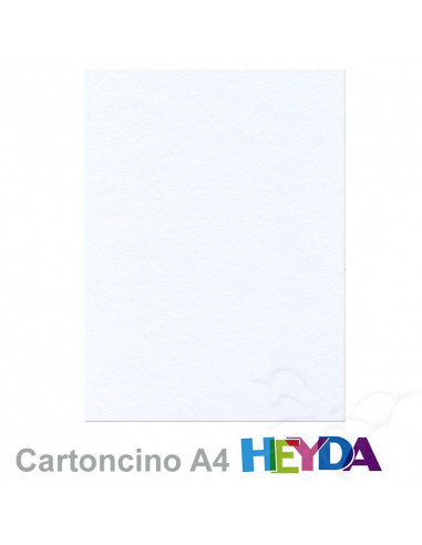 Cartoncino Heyda A4 300gr set 10fg. Bianco