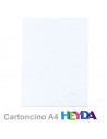 Cartoncino Heyda A4 300gr set 10fg. Bianco