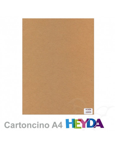 Set 10 fogli Cartoncino Heyda A4 220gr Kraft