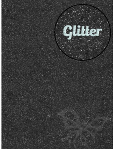 Feltro Glitter Nero 3mm 50x70cm