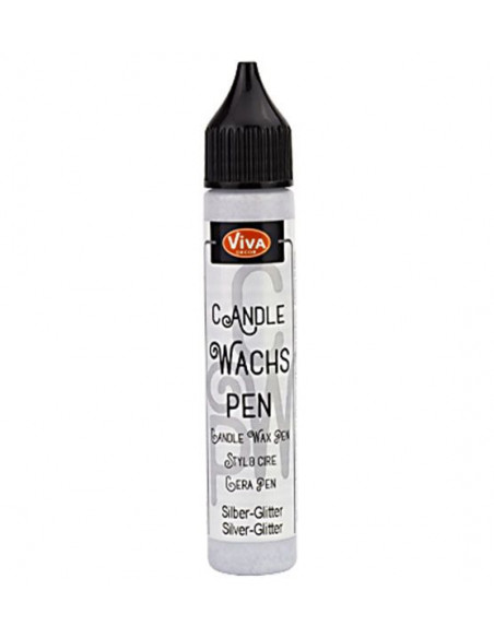 Penna gel 28ml per candele Argento Glitter