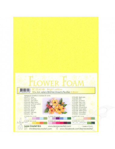 10 fogli A4 Flower Foam Soft 0,8mm Bright Yellow