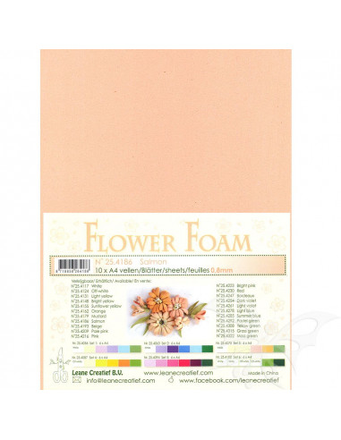 10 fogli A4 Flower Foam Soft 0,8mm Salmon