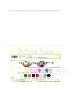 10 fogli A4 Flower Foam Soft 0,8mm White