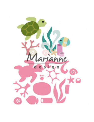 Fustella Marianne Design Collectables - Sealife by Marleen