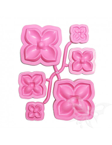 STAMPI per FOMMY Rosa 4 petali cf. 6pz. (3 coppie)