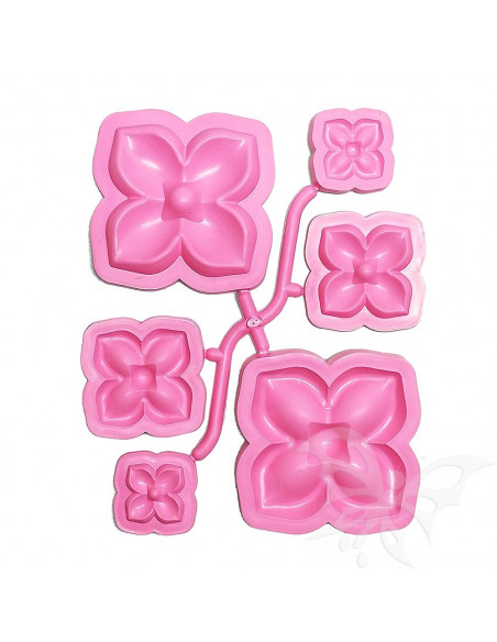 STAMPI per FOMMY Rosa 4 petali cf. 6pz. (3 coppie)