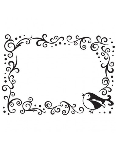 Libretto Embossing - Bird scroll frame EB1216-63