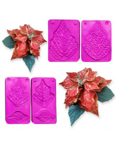 STAMPI per FOMMY Poinsettia cf. 4pz. (2 coppie)