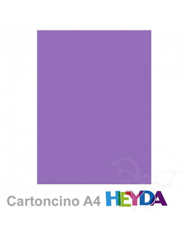 Cartoncino Heyda A4 300gr set 10fg. Viola