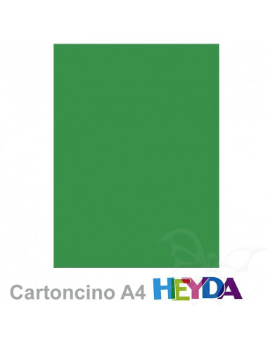 Cartoncino Heyda A4 300gr set 10fg. Verde