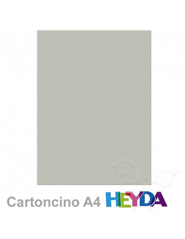 Cartoncino Heyda A4 300gr set 10fg. Grigio Chiaro