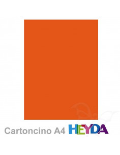 Cartoncino Heyda A4 300gr set 10fg. Aancione