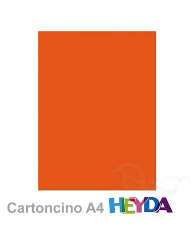Cartoncino Heyda A4 300gr set 10fg. Aancione