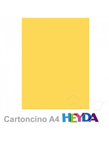 Cartoncino Heyda A4 300gr set 10fg. Giallo Sole