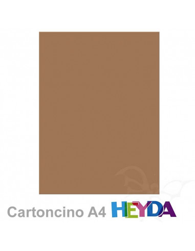 Cartoncino Heyda A4 300gr set 10fg. Marrone Chiaro