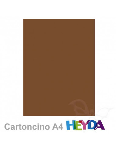 Cartoncino Heyda A4 300gr set 10fg. Marrone