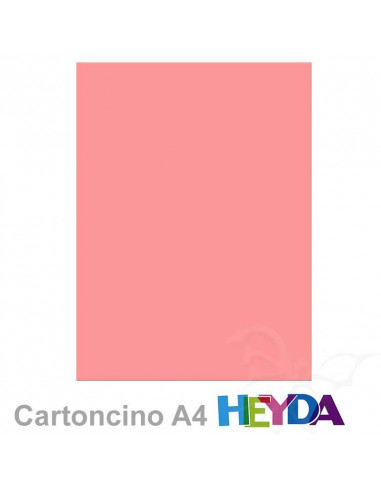 Cartoncino Heyda A4 300gr set 10fg. Rosa